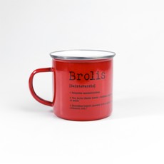 Metalinis puodelis „Brolis“, raudonas, 300 ml