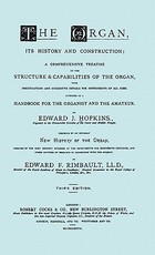 Hopkins - The Organ, its History and Construction ... preceded by Rimbault - New History of the Organ [Facsimile reprint of 1877 edition, 816 pages]