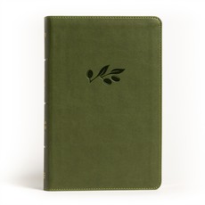 NASB Large Print Personal Size Reference Bible, Olive Leathertouch