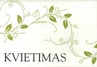 Dvigubas atvirukas - kvietimas