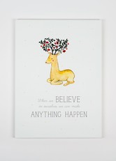 Laimingų namų taisyklės „When we believe in ourselves we can make anything happen“ 40 x 55 cm