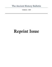 Ancient History Bulletin Volume Three