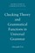 Checking Theory and Grammatical Functions in Universal Grammar