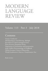 Modern Language Review (113