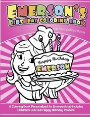 Emerson's Birthday Coloring Book Kids Personalized Books