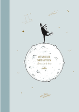 Užrašinė MONSIEUR SEBASTIEN/MOON su originaliomis, Prancūzijos kultūros įkvėptomis iliustracijomis