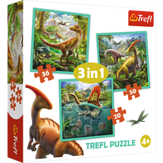 TREFL 3 dėlionių rinkinys „Dinozaurai“