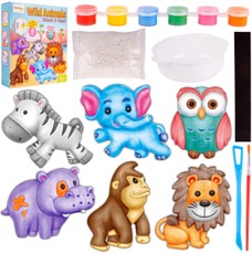 Kūrybinis rinkinys „Gyvūnėliai iš gipso su akvarele“