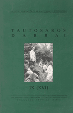 Tautosakos darbai IX (XVI)