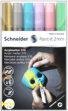 Žymekliai akriliniai Paint-lt 310 2mm 6vnt mix bls