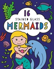 Stained Glass Coloring Mermaids
