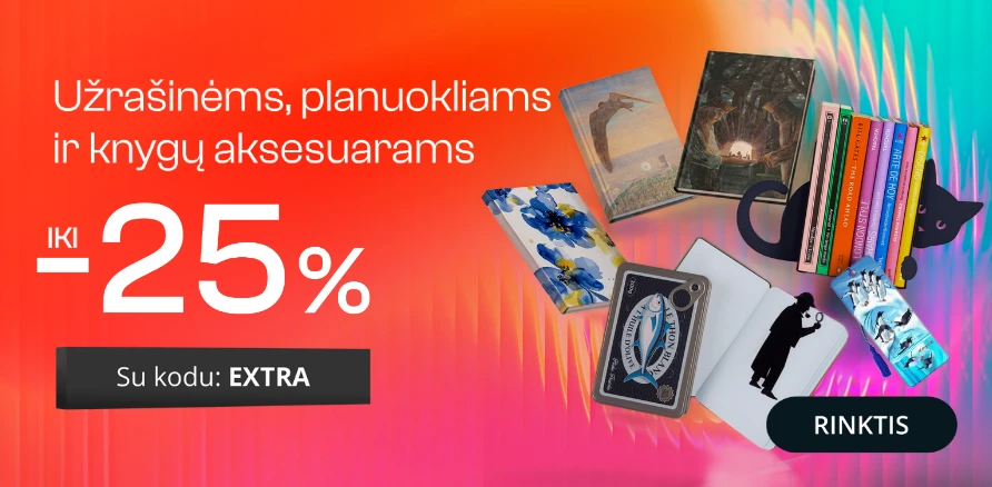 Užrašinėms, planuokliams ir knygų aksesuarams - extra nuolaidos iki -25%