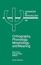 Orthography, Phonology, Morphology and Meaning