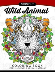 Midnight Wild animal coloring book