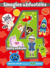 Smagios užduotėlės 4 metų vaikams: išimamos detalės ir daugiau nei 100 lipdukų