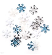 Dekor.kristalai SNOWFLAKES 2,2cm 20vnt