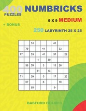 400 NUMBRICKS puzzles 9 x 9 MEDIUM + BONUS 250 LABYRINTH 25 x 25