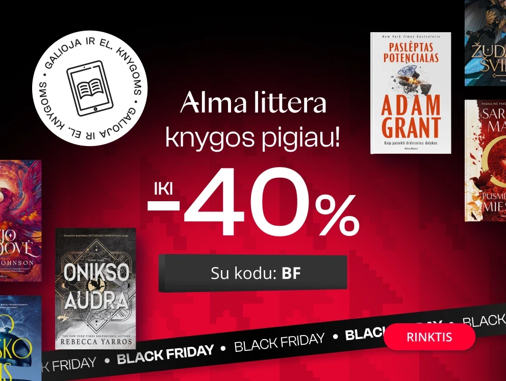 Leidyklos ALMA LITTERA knygoms iki -40% extra nuolaidos!