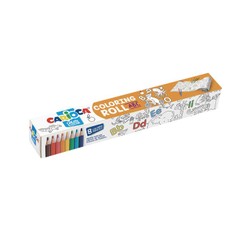 Spalvinimo lapas rulone CARIOCA 30x198cm + 8 spalvų pieštukai