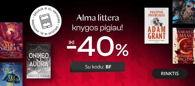 Leidyklos ALMA LITTERA knygoms iki -40% extra nuolaidos!