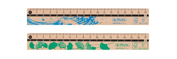 Liniuotė medinė GREENline 17cm