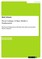 Precis Critique of Mary Shelley's Frankenstein