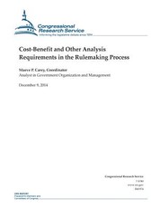 Cost-Benefit and Other Analysis Requirements in the Rulemaking Process