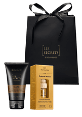 Dovanų rinkinys EQUIVALENZA automobilio gaiviklis „Oriental Wood“ + rankų kremas Les Secrets „Cafe“