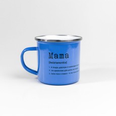 Metalinis puodelis „Mama“, mėlynas, 300 ml