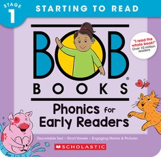 Bob Books - Phonics for Beginning Readers Box Set Phonics, Ages 4 and Up, Kindergarten (Stage 1: Starting to Read)