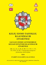 Kelių eismo taisyklių klausimai ir atsakymai M/26