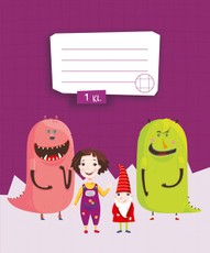 Sąsiuvinis langeliais KAKĖ MAKĖ IR DRAUGAI, 1 kl.,12 l.