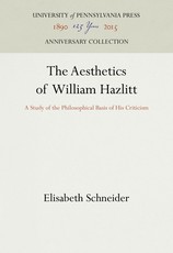 The Aesthetics of William Hazlitt