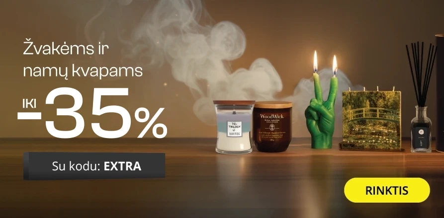 ŽVAKĖMS IR NAMŲ KVAPAMS - nuolaidos iki -35%!