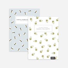 TAŠKUOTOS UŽRAŠINĖS Bees & Avocados (2 vnt)