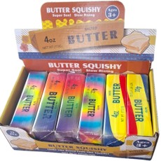 Antistresinis žaislas „Squishy Butter“, 13 cm, 1 vnt, įvairių spalvų.