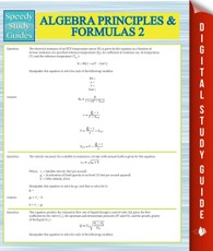 Algebra Principles And Formulas 2 (Speedy Study Guides)