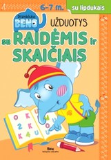Drambliuko Beno užduotys su raidėmis ir skaičiais: lavinanti ir užduočių knygelė su lipdukais