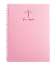 Sąsiuvinis su spirale, plastikiniu viršeliu FAVORITE A4 80lap., lang., rausvas