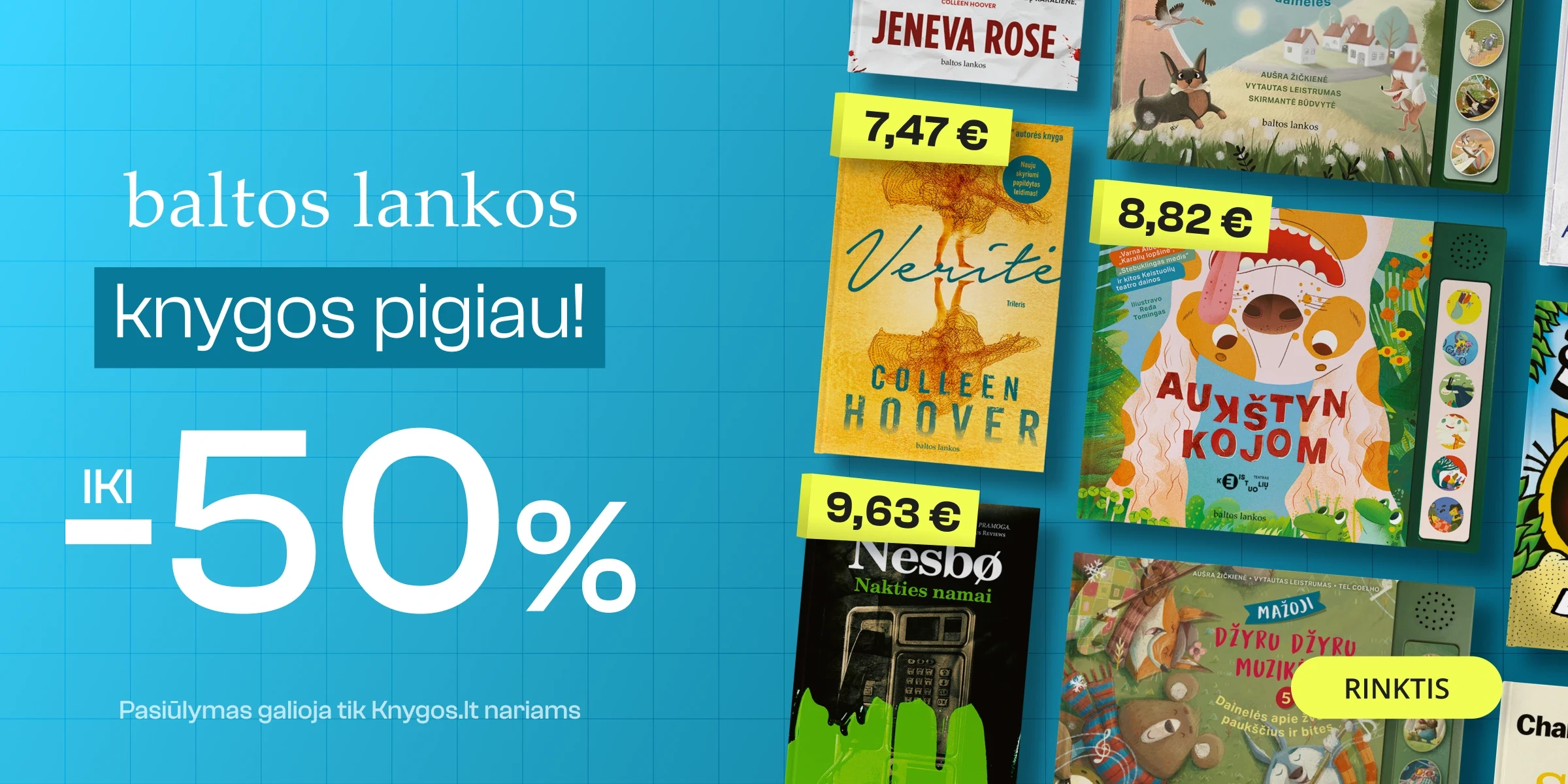 Leidyklos BALTOS LANKOS knygoms iki -50%!