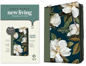 NLT Compact Giant Print Zipper Bible, Filament-Enabled Edition, Zipper (Red Letter, Leatherlike, Magnolia Sage Green)