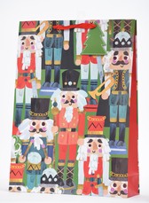 Kalėdinis dovanų maišelis „Christmas Nutcracker“, įvairių spalvų, 32,4 cm