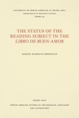 The Status of the Reading Subject in the Libro de Buen Amor