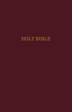 NIV, Reference Bible, Giant Print, Leather-Look, Burgundy, Red Letter Edition, Indexed, Comfort Print