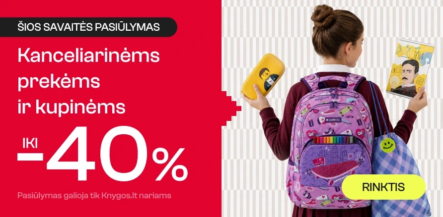 Kanceliarinėms prekėms, kuprinėms ir sportiniams krepšiams iki 40%!