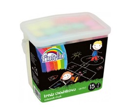 Kreida asfaltui dėžutėje GR-F15-7 FIORELLO 15 kreidelių