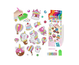 Deimantinės mozaikos lipdukai UNICORN, 23 vnt.