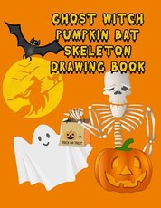 Ghost Witch Pumpkin Bat Skeleton Drawing Book