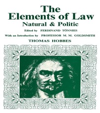 Hobbes, T: Elements of Law, Natural and Political
