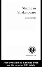 Shame in Shakespeare